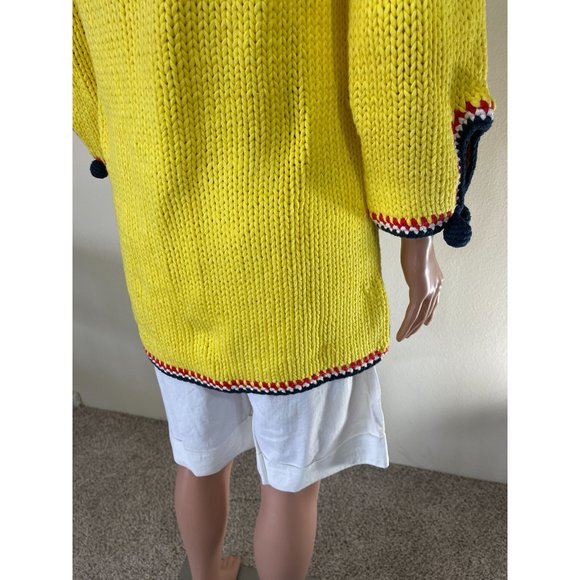 NWT Scoop NYC 100% Cotton Yellow Knit Tunic Sweater Size 4 - Picture 8 of 13